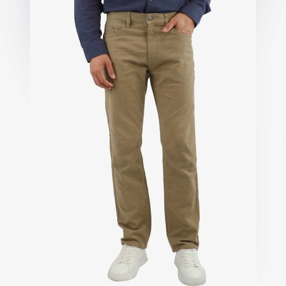 Jachs New York Mens Mid-Weight 5 Pocket Stretch Pant , Tan